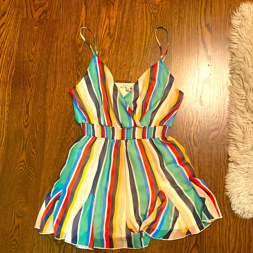 Rainbow Striped Romper